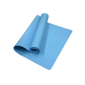 Yoga Mat Pilates Fitness Mat 3/4/6mm Thicknes Non Slip Yoga Cushion Travel Fitness Exercise Pad for Women Home Gym Floor Workout (Light Blue)