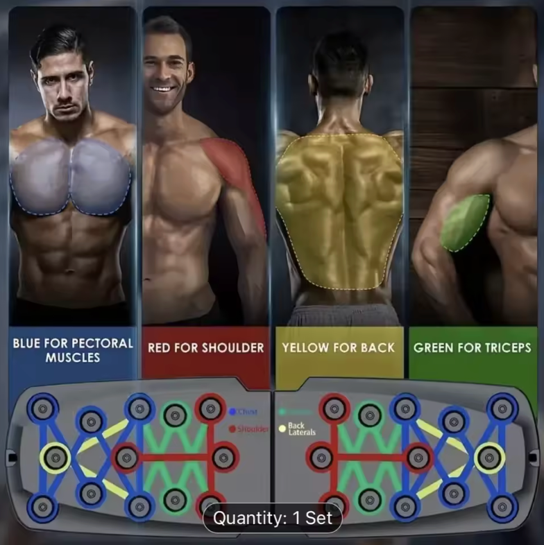 Solid Push Up Board – Multi-Functional Home Workout Push-Up Training System